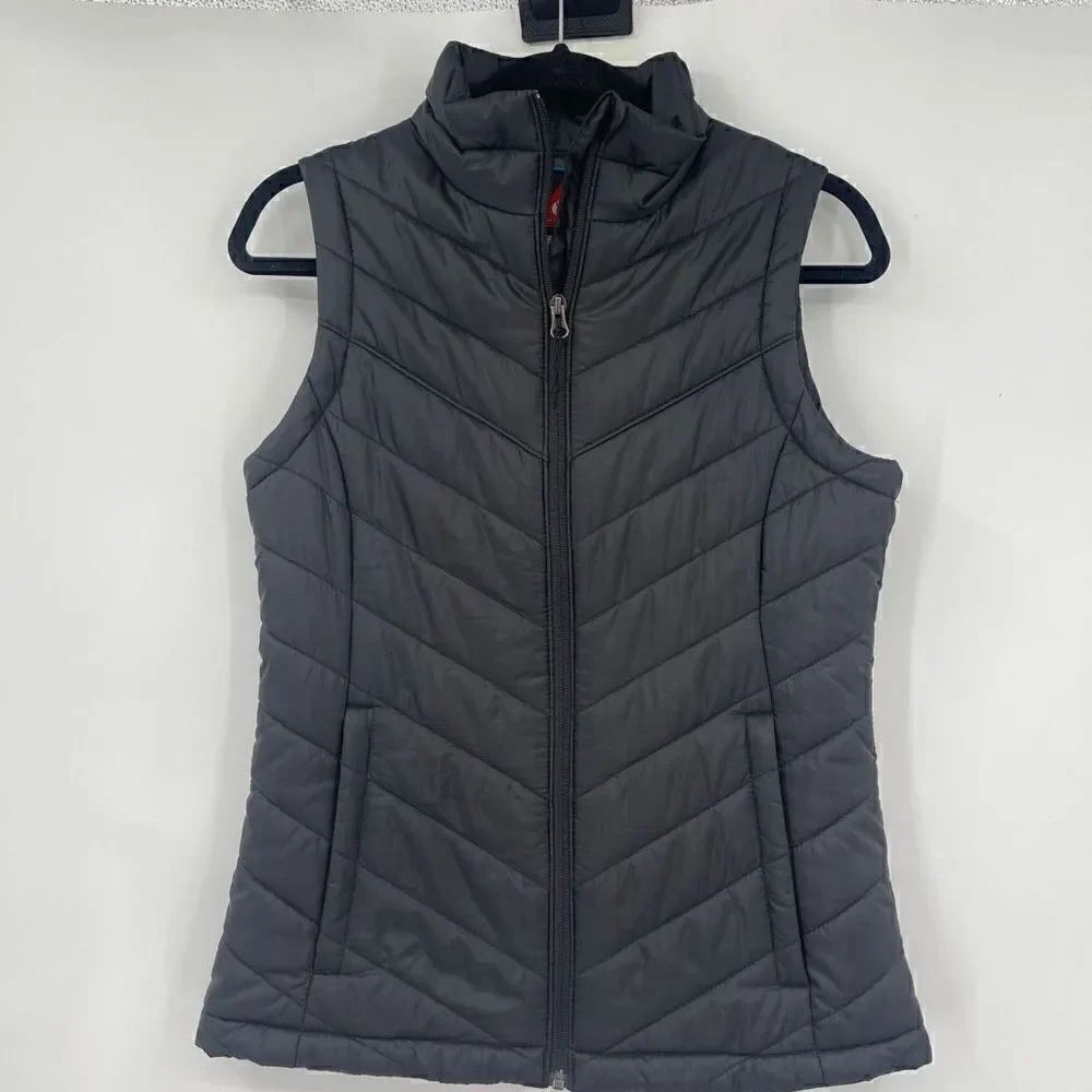 Columbia Women's White Out Puffer Omni Heat Full Zip Insulated Vest Sz S